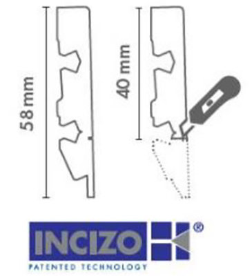 6 Quick-Step Sockelleisten Standard dekorgleich Hhe 58 mm