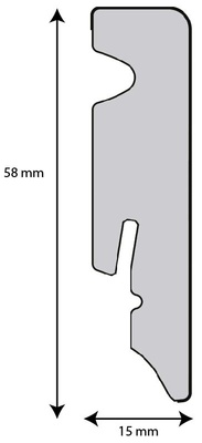 KWG Sockelleiste Madeira bedruckt passend zum Dekor Hhe 58mm - 2,20 m